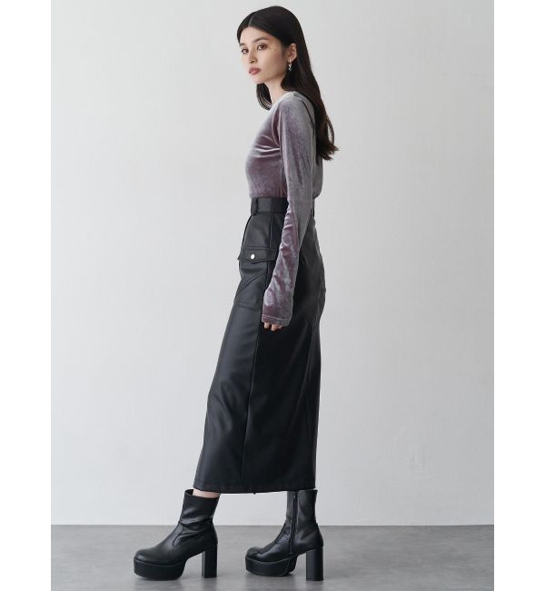 MURUA「2wayスタッズカバーブーツ」|ロングブーツ|