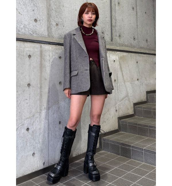 MURUA「2wayスタッズカバーブーツ」|ロングブーツ|