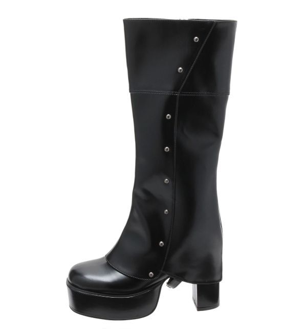 MURUA「2wayスタッズカバーブーツ」|ロングブーツ|