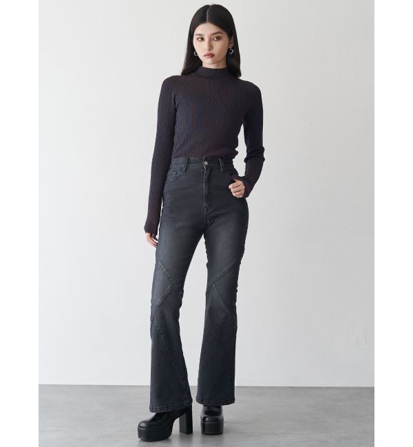 MURUA「2wayスタッズカバーブーツ」|ロングブーツ|