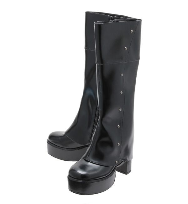 MURUA「2wayスタッズカバーブーツ」|ロングブーツ|