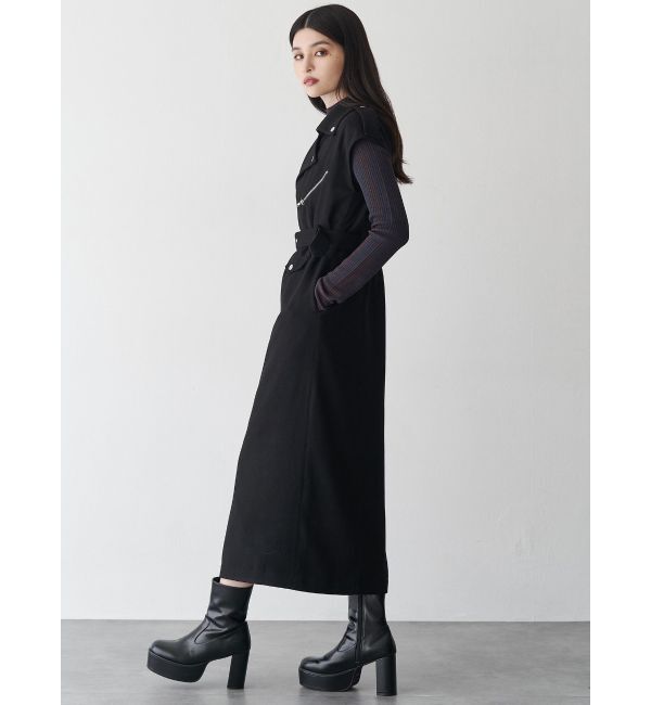 MURUA「2wayスタッズカバーブーツ」|ロングブーツ|