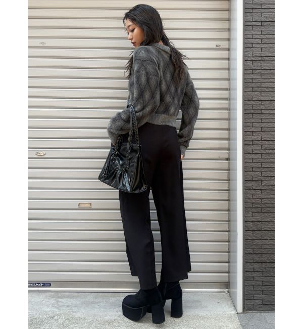 MURUA「ベロアスクエアブーツ」|ショートブーツ|