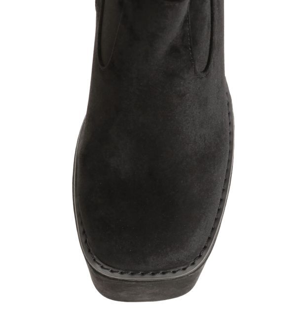 MURUA「ベロアスクエアブーツ」|ショートブーツ|