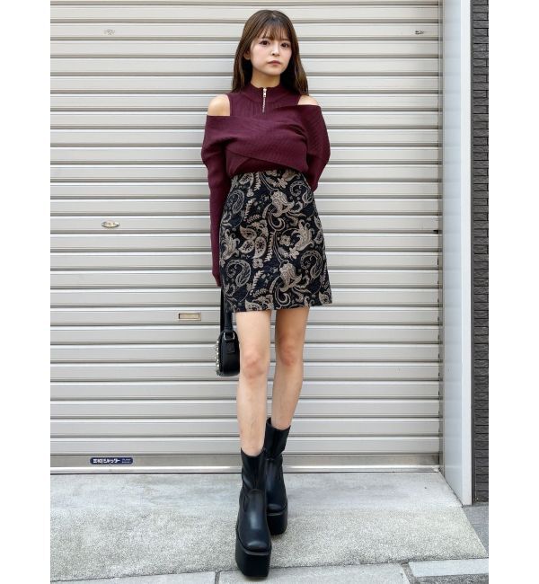 MURUA「フェイクレザースクエアブーツ」|ショートブーツ|