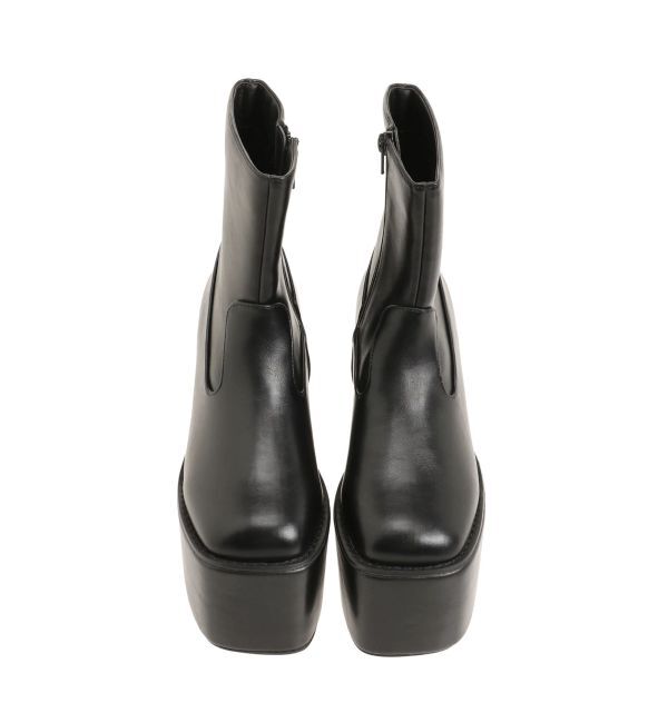 MURUA「フェイクレザースクエアブーツ」|ショートブーツ|