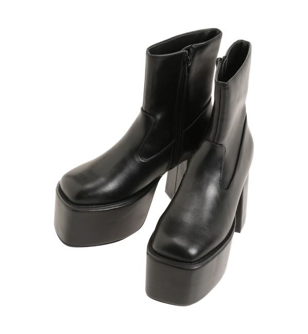 MURUA「フェイクレザースクエアブーツ」|ショートブーツ|