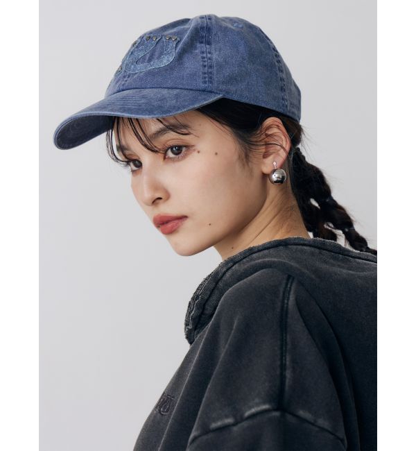 MURUA「パッチロゴスタッズキャップ」|キャップ・キャスケット|ブルー