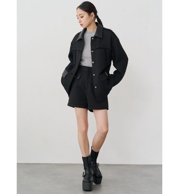 MURUA「ツイードミドルジャケット」|テーラードジャケット|