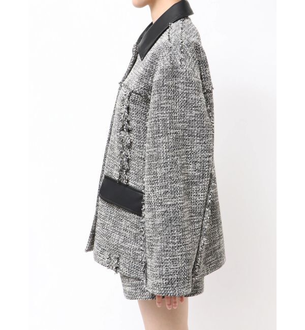MURUA「ツイードミドルジャケット」|テーラードジャケット|