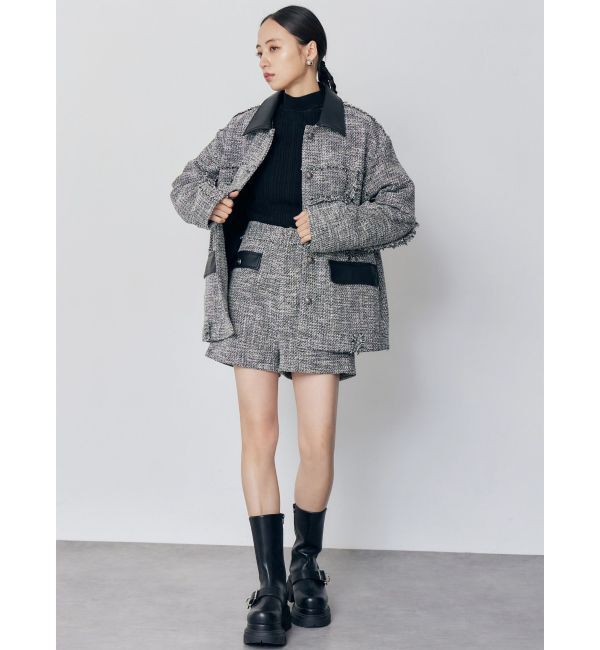 MURUA「ツイードミドルジャケット」|テーラードジャケット|