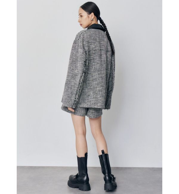 MURUA「ツイードミドルジャケット」|テーラードジャケット|