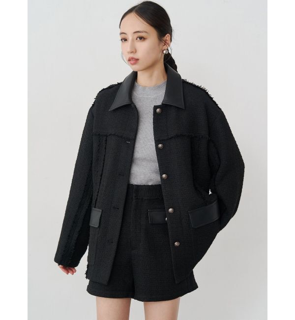 MURUA「ツイードミドルジャケット」|テーラードジャケット|