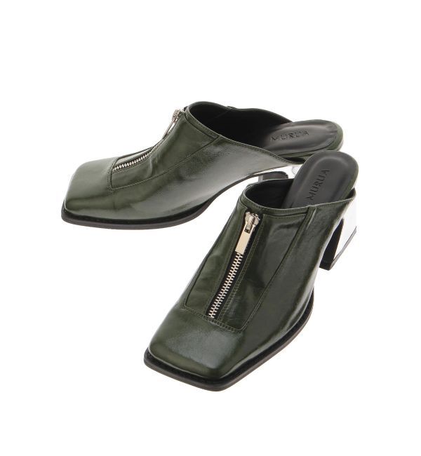 MURUA「スクエアポインテッドミュール」|パンプス|