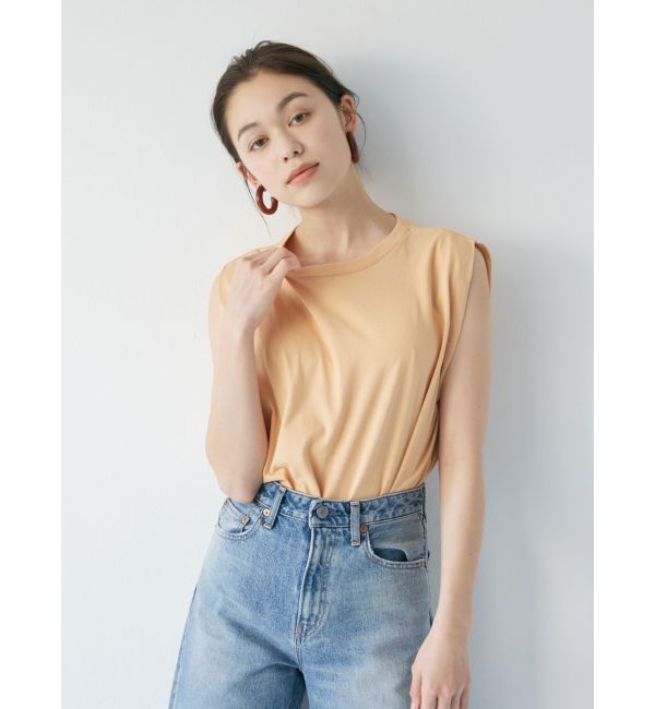 Ungrid「ウォッシュカラータンクトップ」|Tシャツ・カットソー|オレンジ