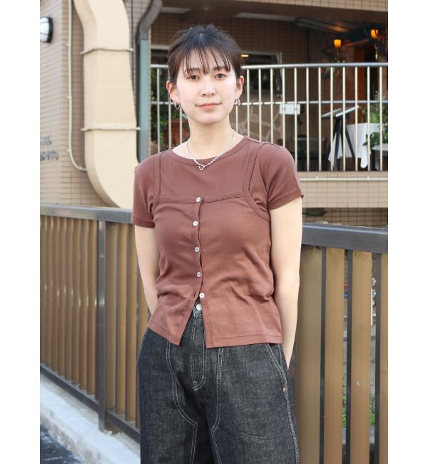 Ungrid「Miller別注 シアーテレコタンクセット」|Tシャツ・カットソー|ブラウン