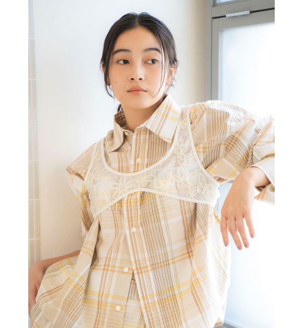 Ungrid「シアーエンブロイダリービスチェ」|シャツ・ブラウス|
