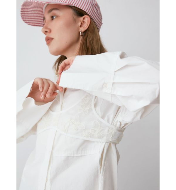 Ungrid「シアーエンブロイダリービスチェ」|シャツ・ブラウス|