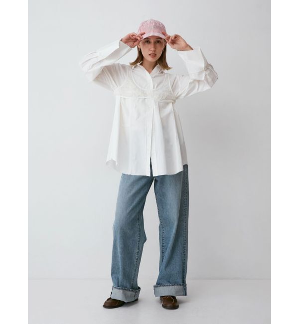 Ungrid「シアーエンブロイダリービスチェ」|シャツ・ブラウス|