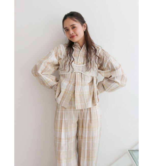 Ungrid「シアーエンブロイダリービスチェ」|シャツ・ブラウス|