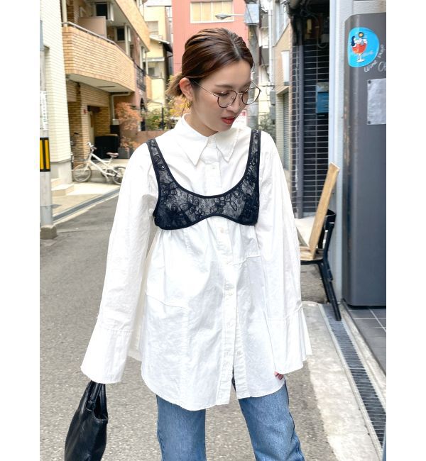 Ungrid「シアーエンブロイダリービスチェ」|シャツ・ブラウス|