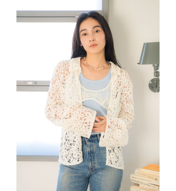 Ungrid「シアーエンブロイダリービスチェ」|シャツ・ブラウス|