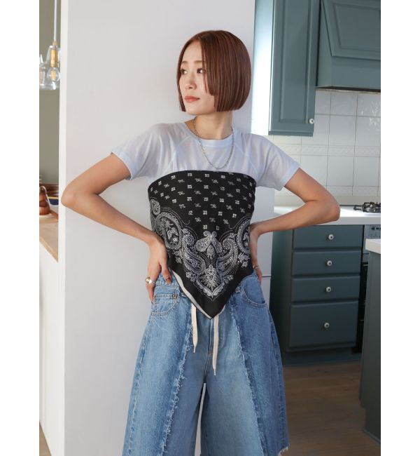 Ungrid「シアーカラーラグランTee」|Tシャツ・カットソー|