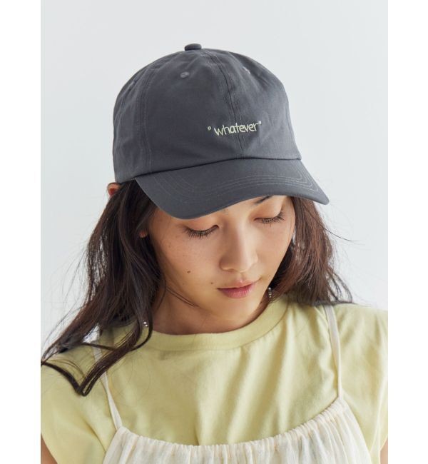 Ungrid「エンブロイダリーロゴキャップ」|キャップ・キャスケット|チャコールグレー