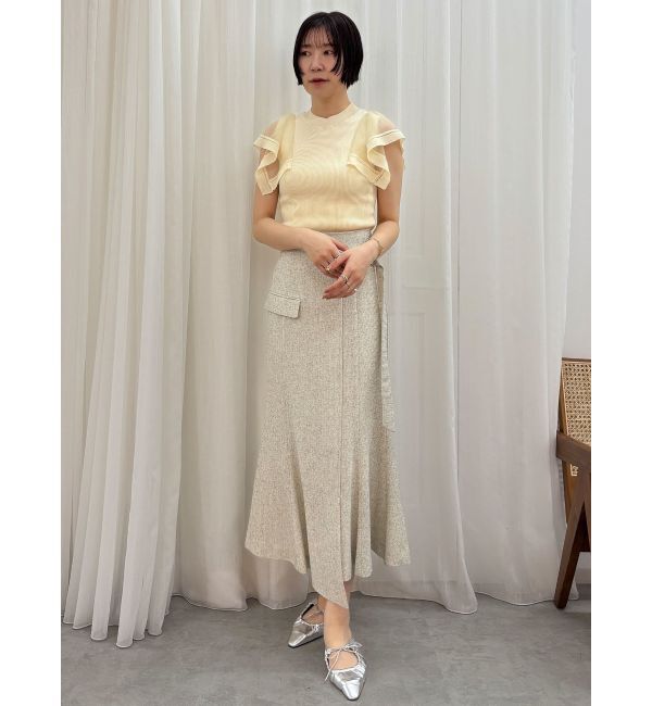 LAGUNAMOON「ハンカチーフスリーブニットプルオーバー」|ニット・セーター|