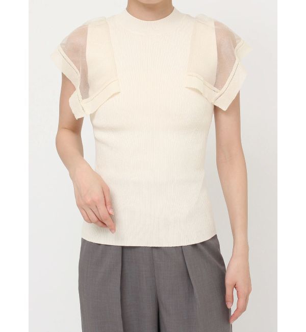 LAGUNAMOON「ハンカチーフスリーブニットプルオーバー」|ニット・セーター|