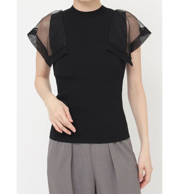 LAGUNAMOON「ハンカチーフスリーブニットプルオーバー」|ニット・セーター|