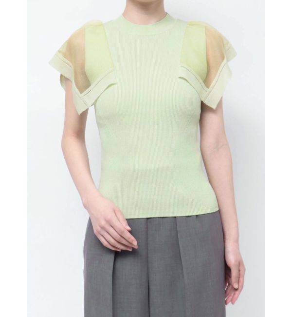 LAGUNAMOON「ハンカチーフスリーブニットプルオーバー」|ニット・セーター|