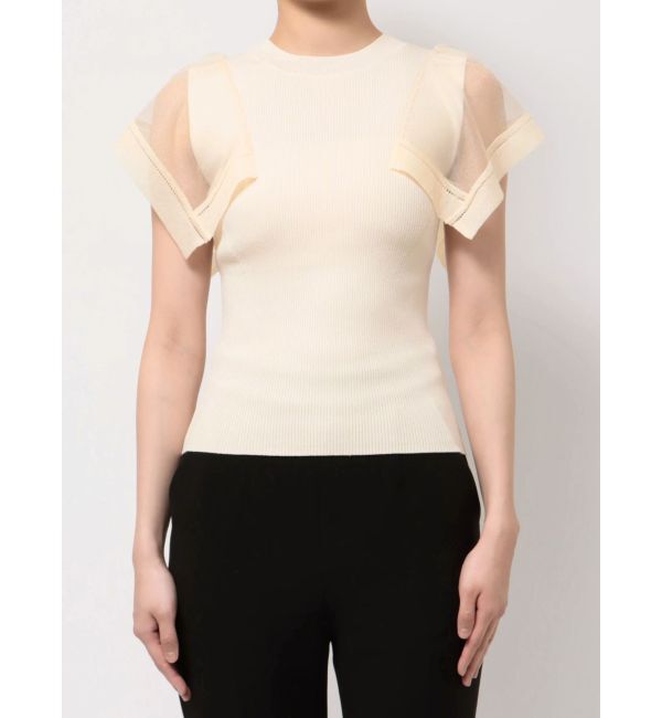 LAGUNAMOON「ハンカチーフスリーブニットプルオーバー」|ニット・セーター|