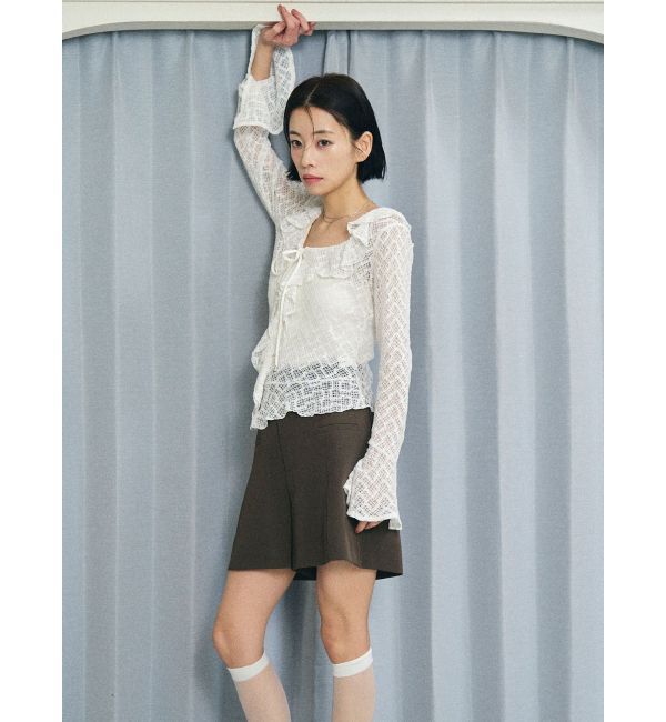 LAGUNAMOON「レースフリルデザインシャツ」|シャツ・ブラウス|