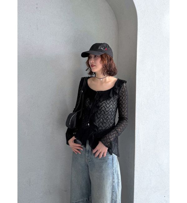 LAGUNAMOON「レースフリルデザインシャツ」|シャツ・ブラウス|
