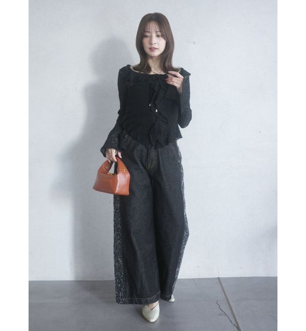 LAGUNAMOON「レースフリルデザインシャツ」|シャツ・ブラウス|