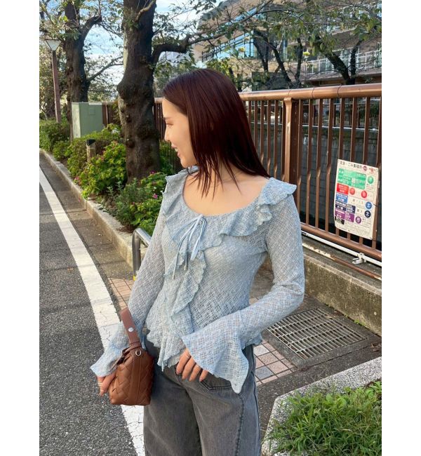 LAGUNAMOON「レースフリルデザインシャツ」|シャツ・ブラウス|