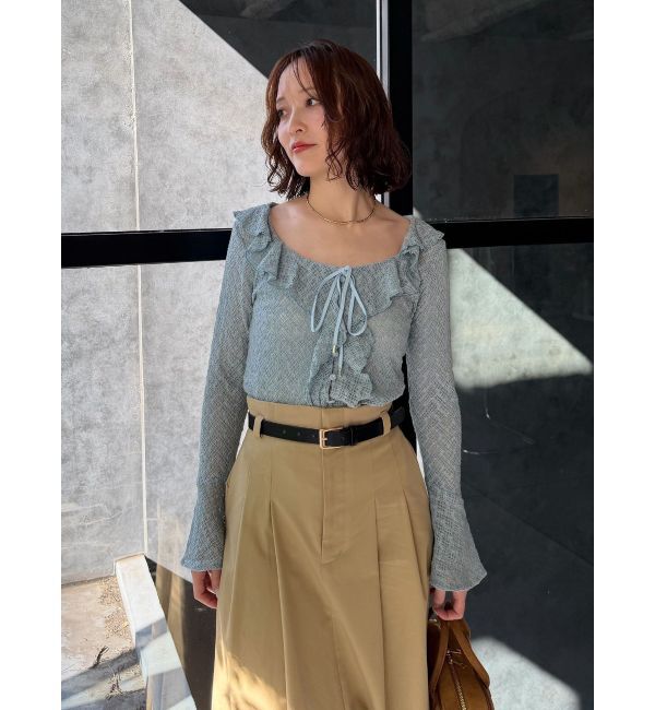 LAGUNAMOON「レースフリルデザインシャツ」|シャツ・ブラウス|