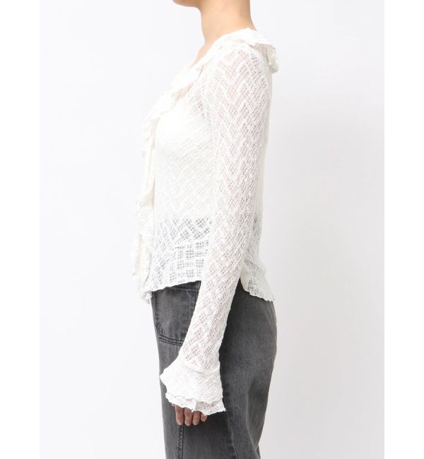 LAGUNAMOON「レースフリルデザインシャツ」|シャツ・ブラウス|