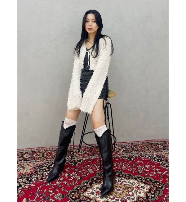 EVRIS「エッジデザインウエスタンブーツ」|ロングブーツ|