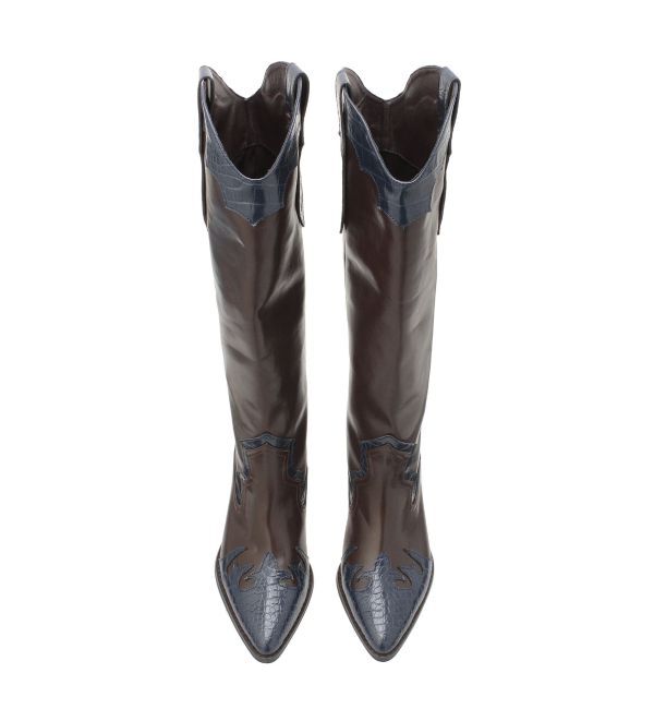 EVRIS「エッジデザインウエスタンブーツ」|ロングブーツ|