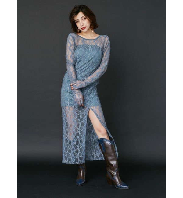 EVRIS「エッジデザインウエスタンブーツ」|ロングブーツ|