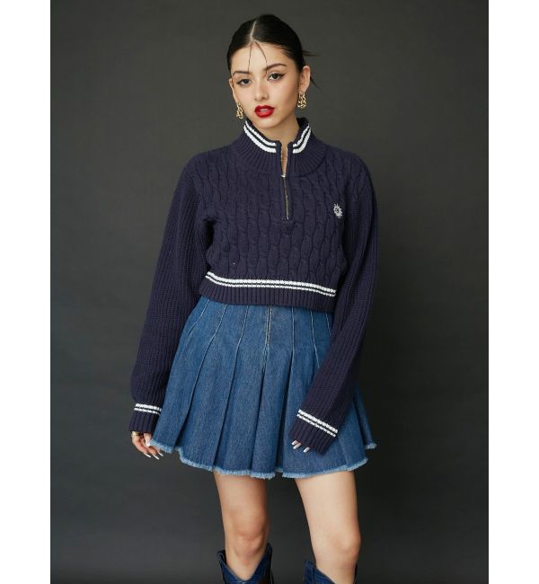 EVRIS「プリーツデニムミニスカート」|スカート|