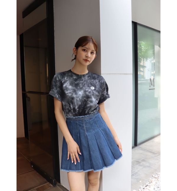 EVRIS「プリーツデニムミニスカート」|スカート|