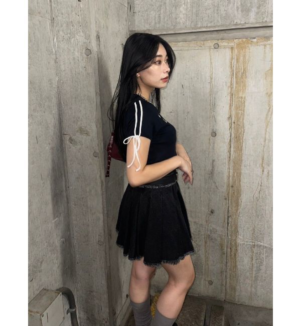 EVRIS「プリーツデニムミニスカート」|スカート|