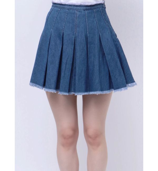 EVRIS「プリーツデニムミニスカート」|スカート|