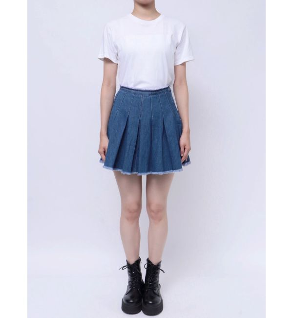 EVRIS「プリーツデニムミニスカート」|スカート|