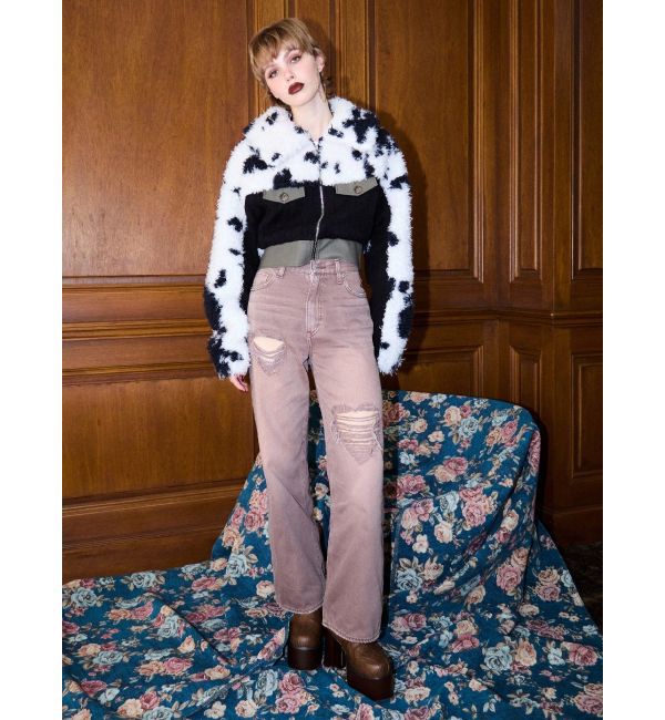 EVRIS「ウエスタンデザインプラットフォームブーツ」|ショートブーツ|