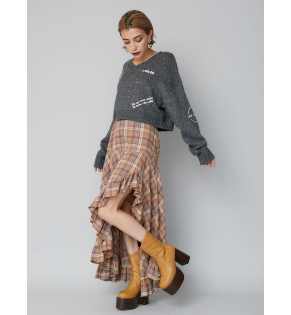 EVRIS「ウエスタンデザインプラットフォームブーツ」|ショートブーツ|