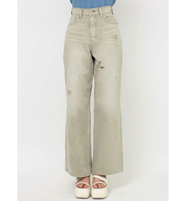 EVRIS「オーバークラッシュワイドデニムパンツ」|デニム|